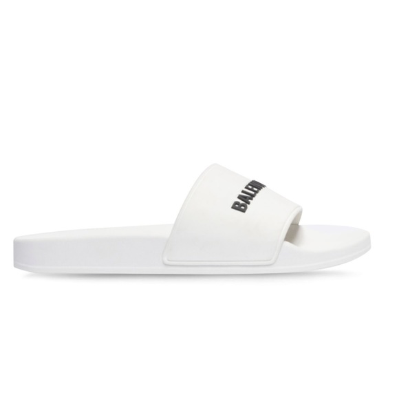 Authentic Balenciaga Women’s Slide Sandal in White Black - Picture 1 of 10
